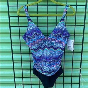 Colorful Zigzag One Piece Swimsuit